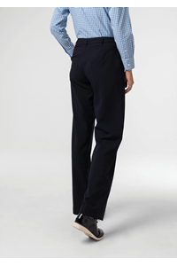 Soft Suiting Women's Flat Front Pant - navy