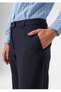Soft Suiting Women's Flat Front Pant - navy