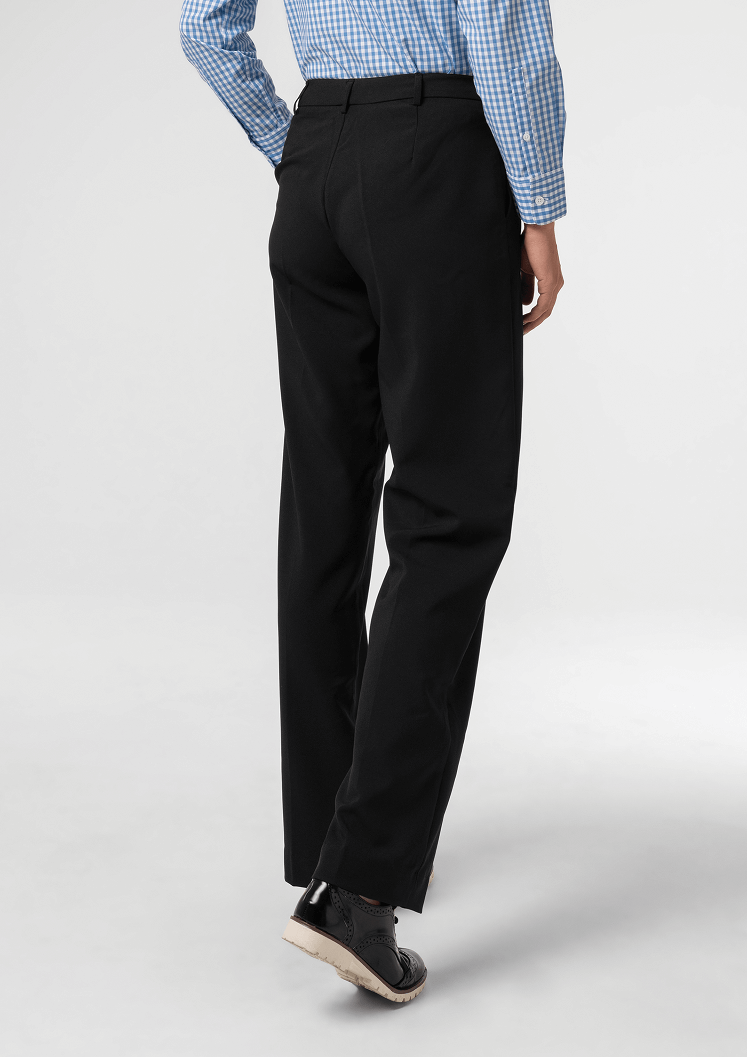 Soft Suiting Women's Flat Front Pant - black