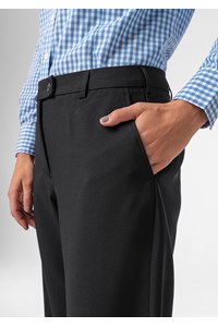 Soft Suiting Women's Flat Front Pant - black