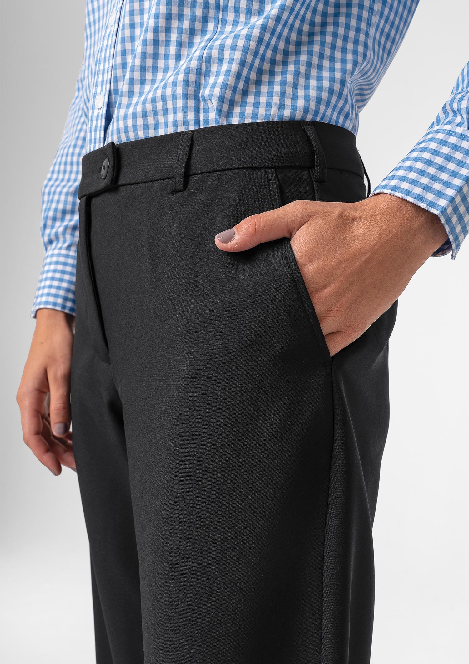 Soft Suiting Women's Flat Front Pant - black