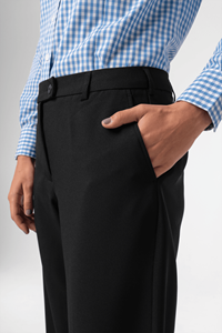 Soft Suiting Women's Flat Front Pant - black