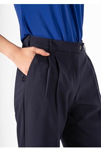 Soft Suiting Women's Twin Pleat Pant - navy