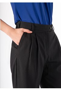 Soft Suiting Women's Twin Pleat Pant - black