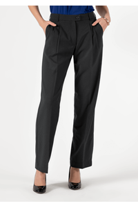 Soft Suiting Women's Twin Pleat Pant - black