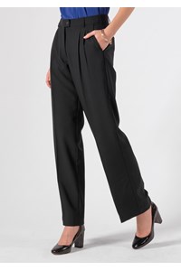 Soft Suiting Women's Twin Pleat Pant - black