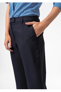 Soft Suiting Women's Crop Pant - navy