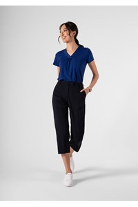 Soft Suiting Women's Crop Pant - navy