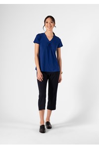 Soft Suiting Women's Crop Pant - navy