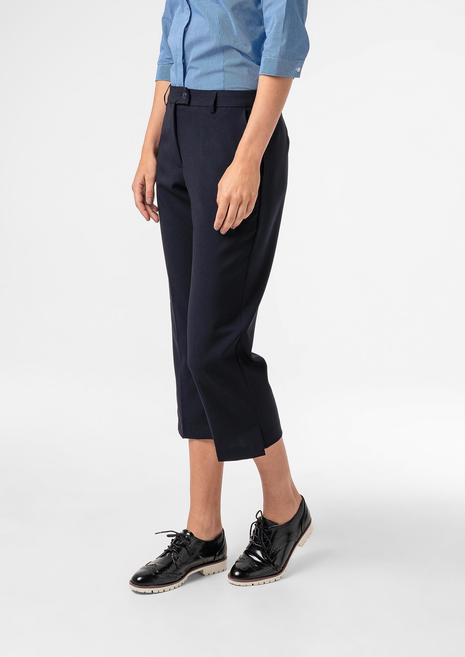 Soft Suiting Women's Crop Pant - navy