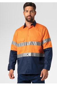 Worker By Deane Day/Night Work Shirt - orange/navy