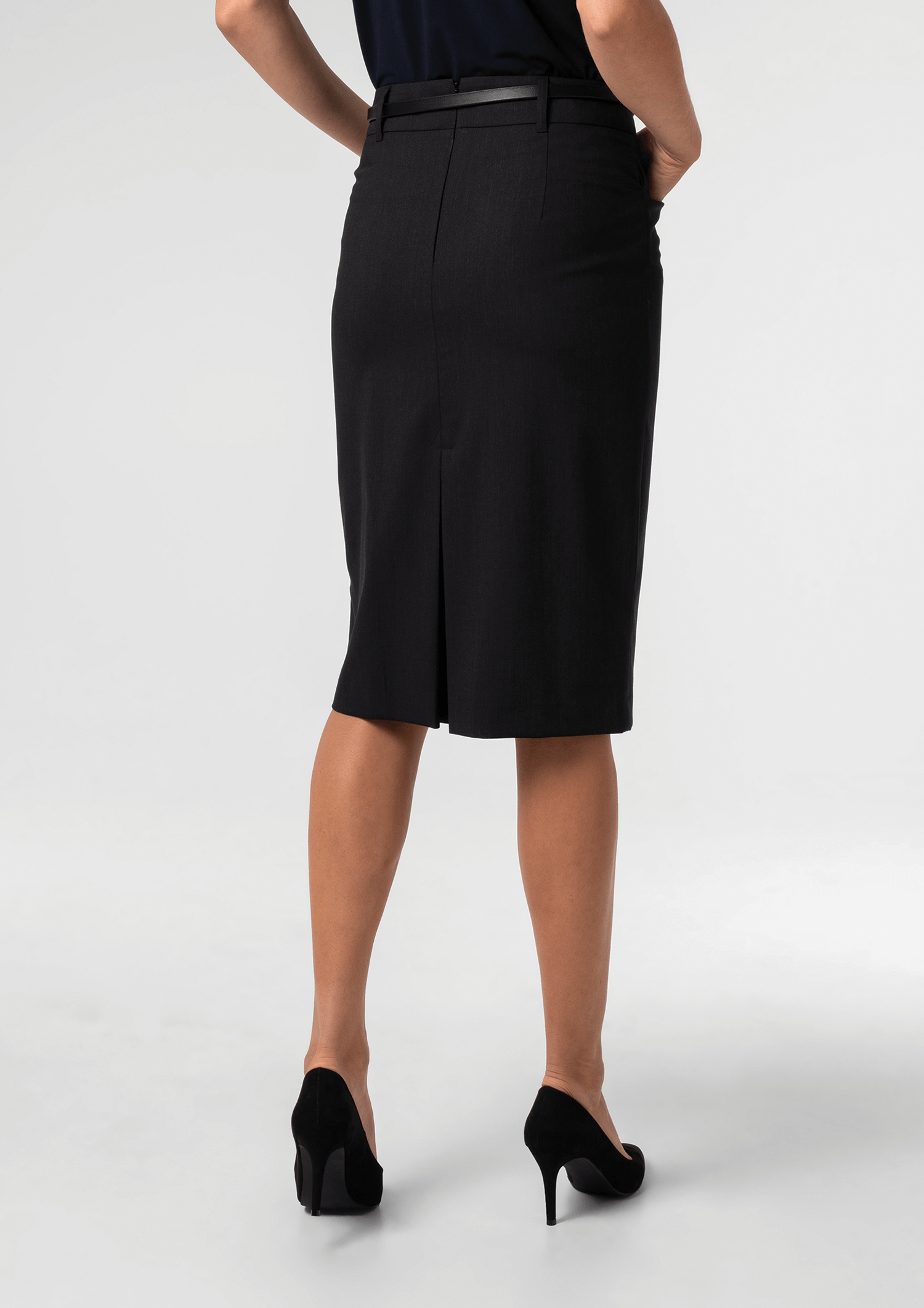 Julia 68cm Straight Skirt - charcoal