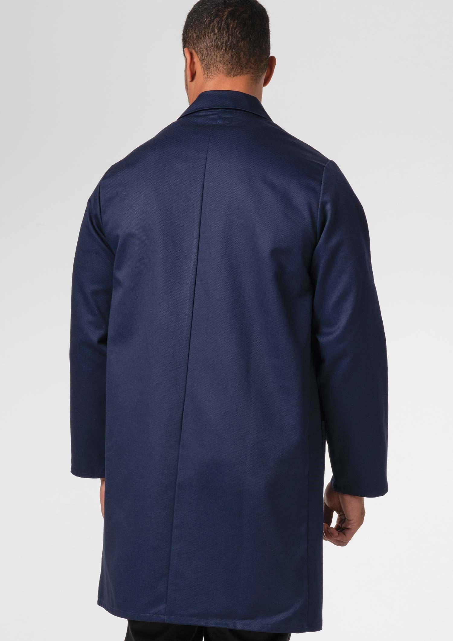 Deane Dustcoat With Pockets - Cotton - navy