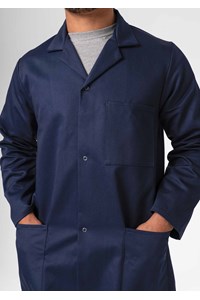 Deane Dustcoat With Pockets - Cotton - navy