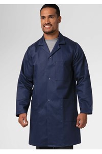 Deane Dustcoat With Pockets - Cotton - navy