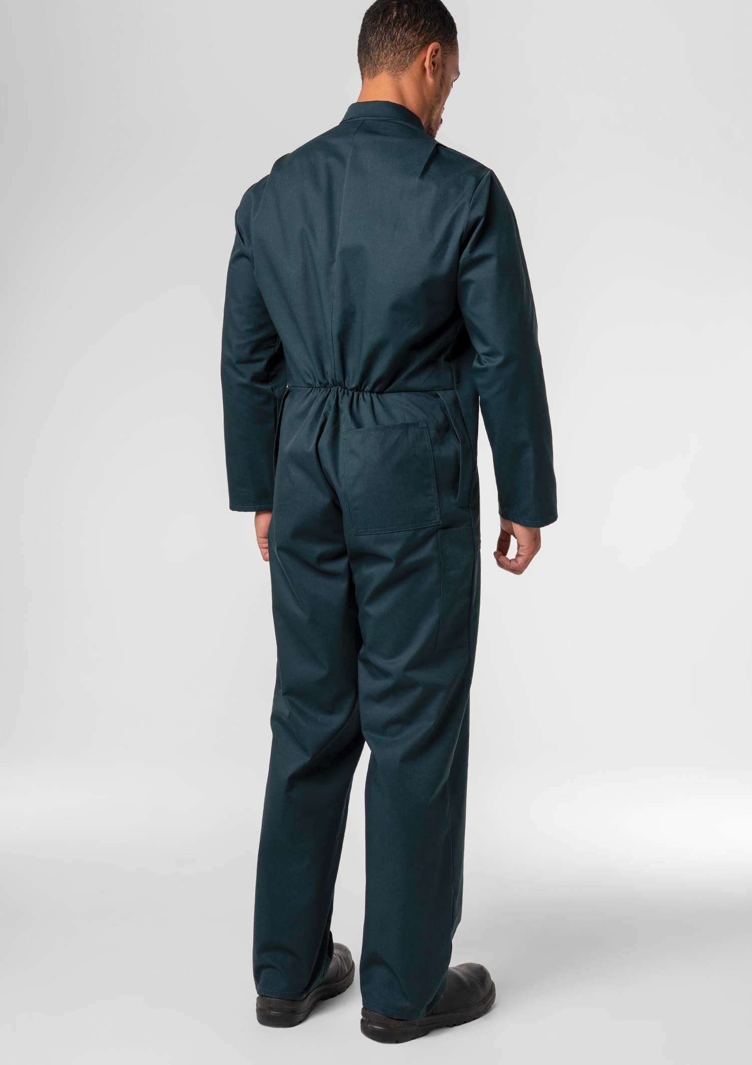 Classic Long Sleeve Poly-Cotton Zip Overall - spruce