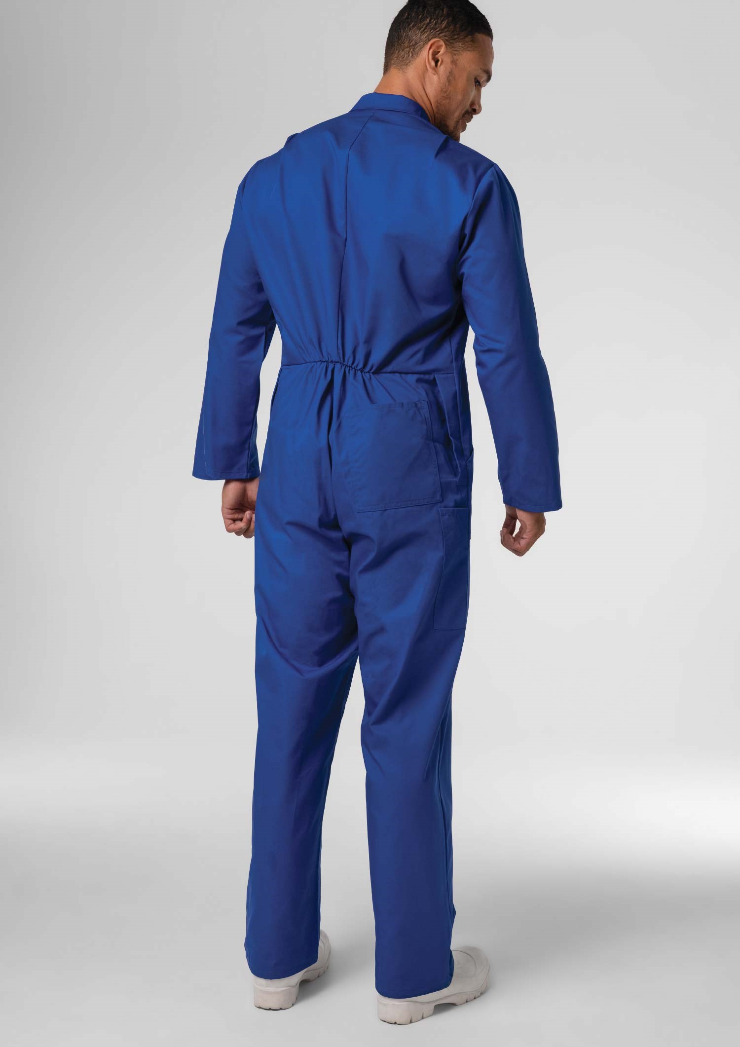 Classic Long Sleeve Poly-Cotton Zip Overall - royal