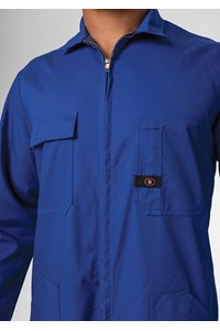 Classic Long Sleeve Poly-Cotton Zip Overall - royal