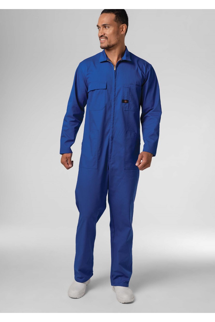 Classic Long Sleeve Poly-Cotton Zip Overall