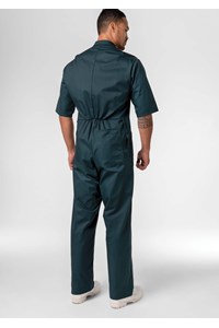 Classic Short Sleeve Poly-Cotton Zip Overall - spruce