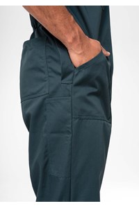 Classic Short Sleeve Poly-Cotton Zip Overall - spruce