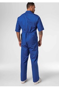 Classic Short Sleeve Poly-Cotton Zip Overall - royal