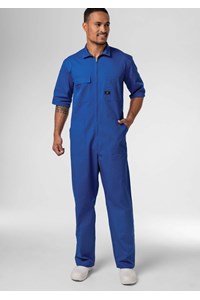 Classic Short Sleeve Poly-Cotton Zip Overall - royal