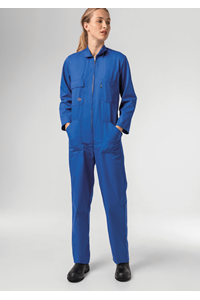Classic Poly-Cotton Zip Women's Overall - royal