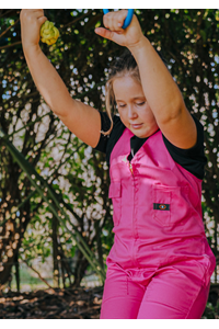 Kids Classic Sleeveless Overall - fuschia
