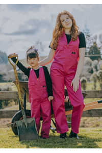 Kids Classic Sleeveless Overall - fuschia