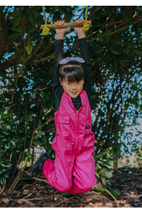 Kids Classic Sleeveless Overall - fuschia