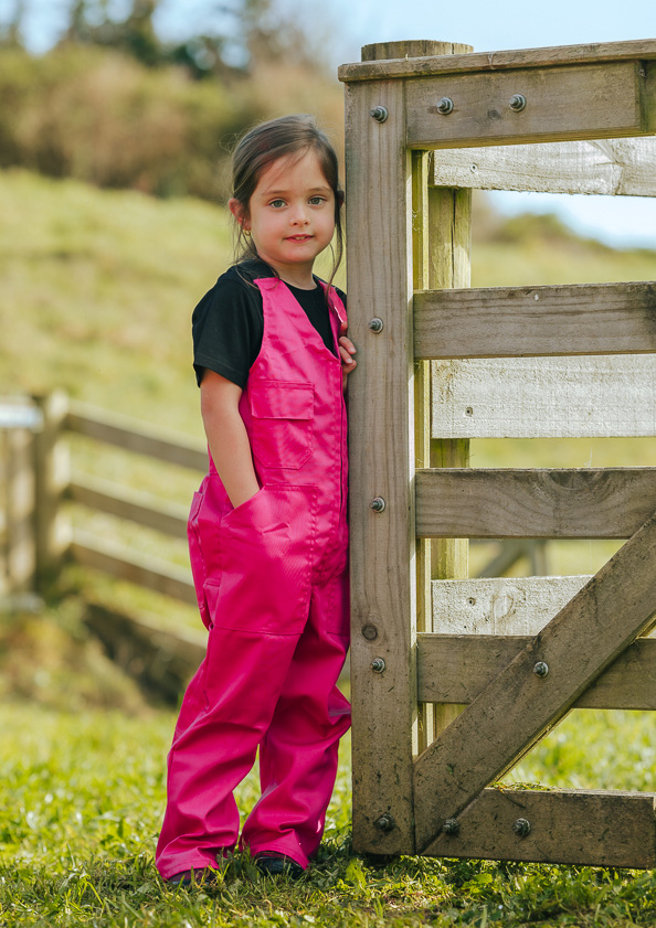 Kids Classic Sleeveless Overall - fuschia