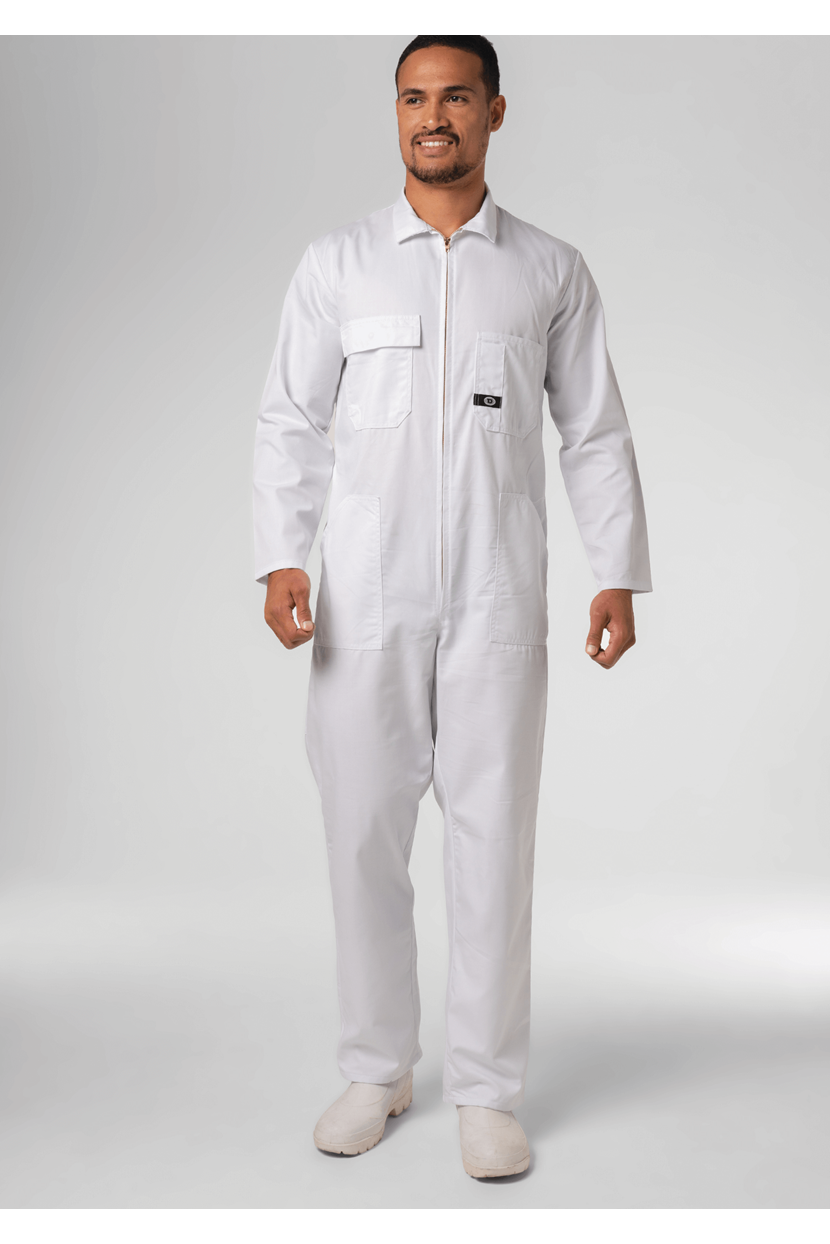 Long Sleeve Cotton Zip Overalls