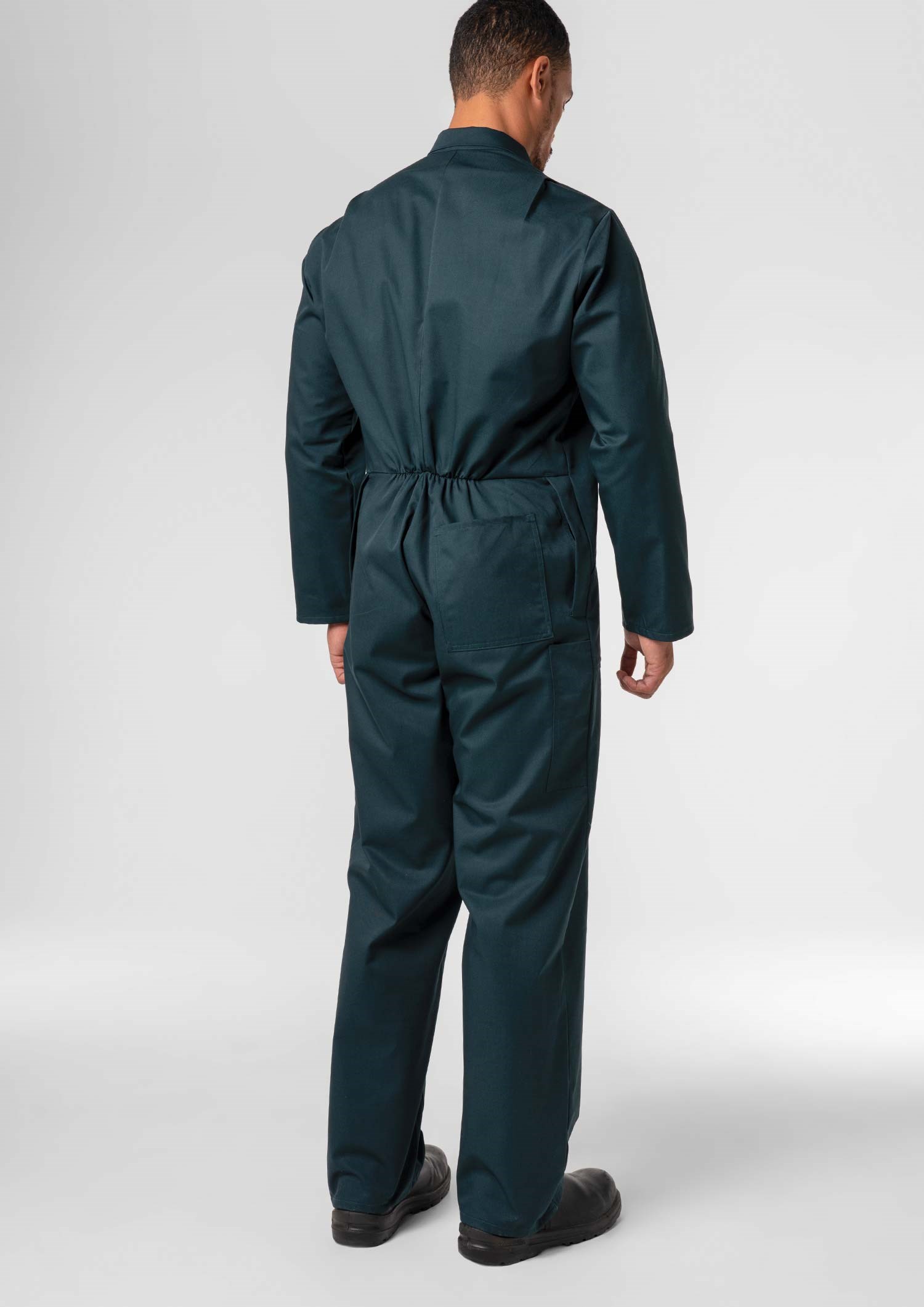 Long Sleeve Cotton Zip Overalls - spruce