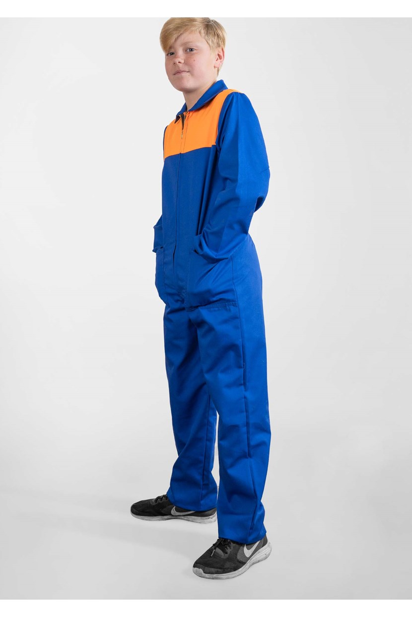 Classic Long Sleeve Poly-Cotton Zip Kid's Overall