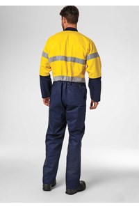 Flex Day/Night Cotton Domed Overall - navy/yellow