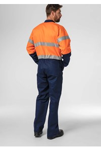 Flex Day/Night Cotton Domed Overall - navy/orange
