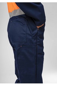 Flex Day/Night Cotton Domed Overall - navy/orange