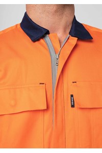 Flex Day Zip Overall - navy/orange
