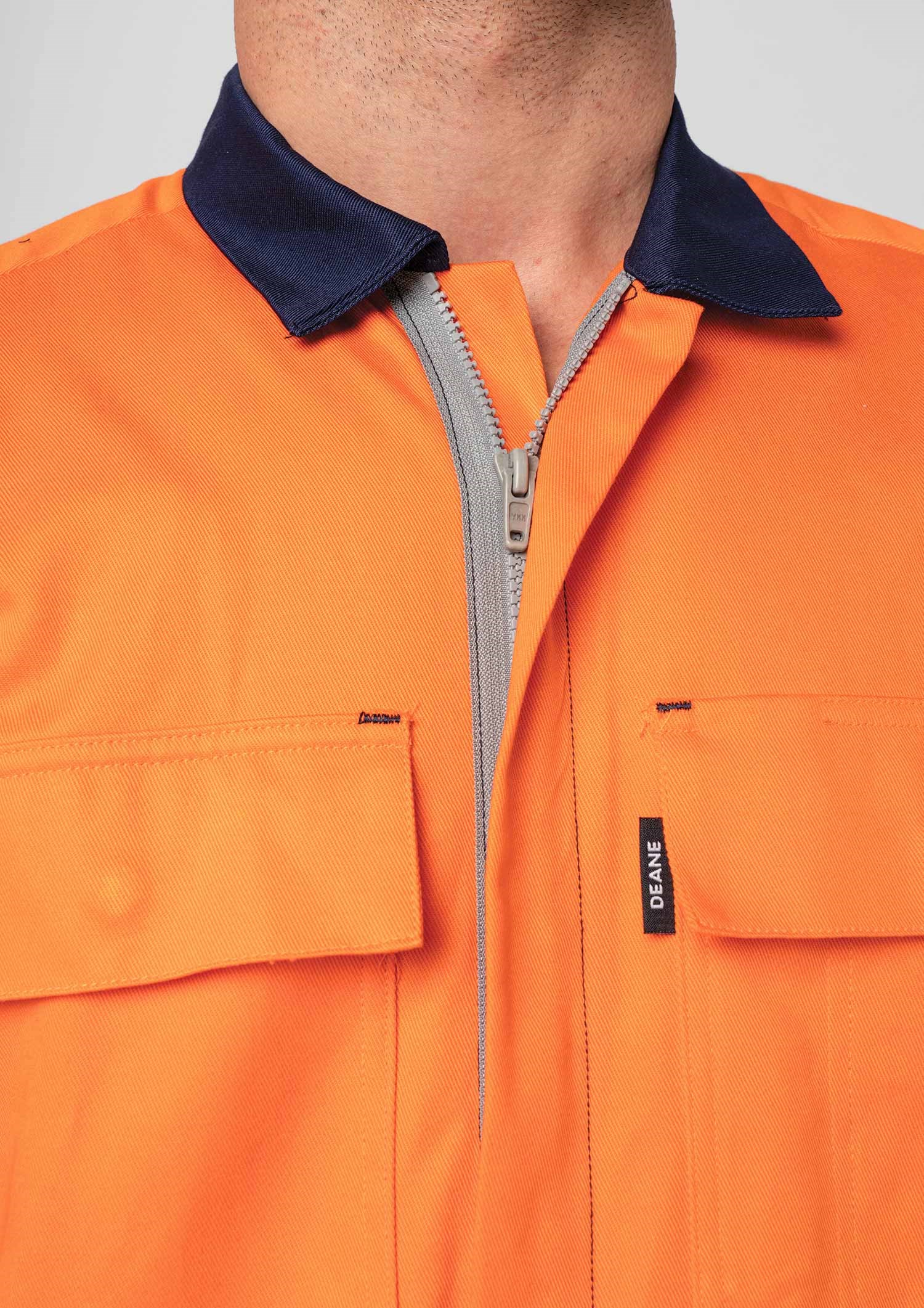 Flex Day Zip Overall - navy/orange