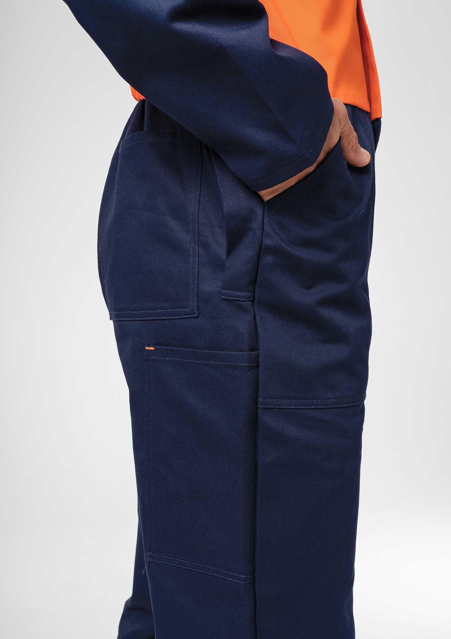 Flex Day Zip Overall - navy/orange