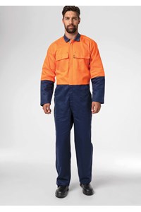 Flex Day Zip Overall - navy/orange