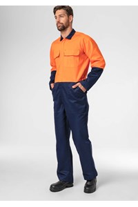 Flex Day Zip Overall - navy/orange