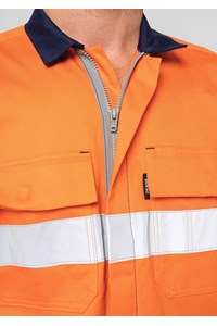 Flex Day/Night Zip Overall - navy/orange
