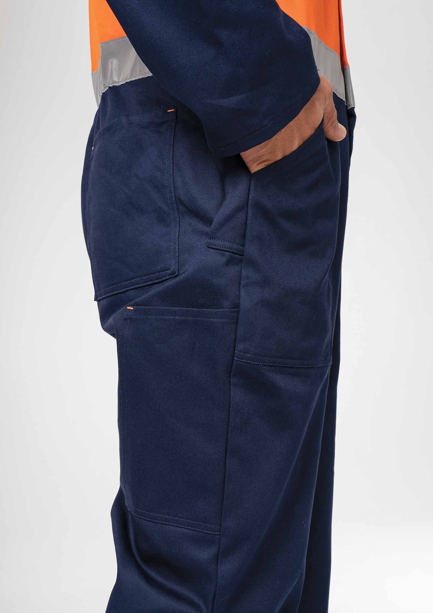 Flex Day/Night Zip Overall - navy/orange