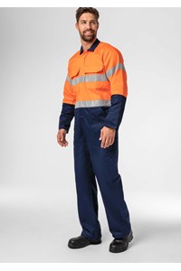Flex Day/Night Zip Overall - navy/orange
