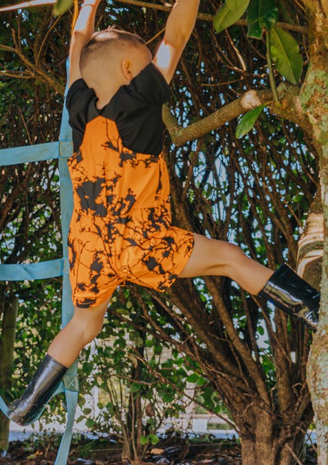 Kids Camo Sleeveless Short Overall