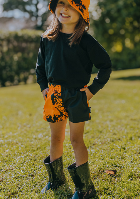 Kids Camo Harlequin Short