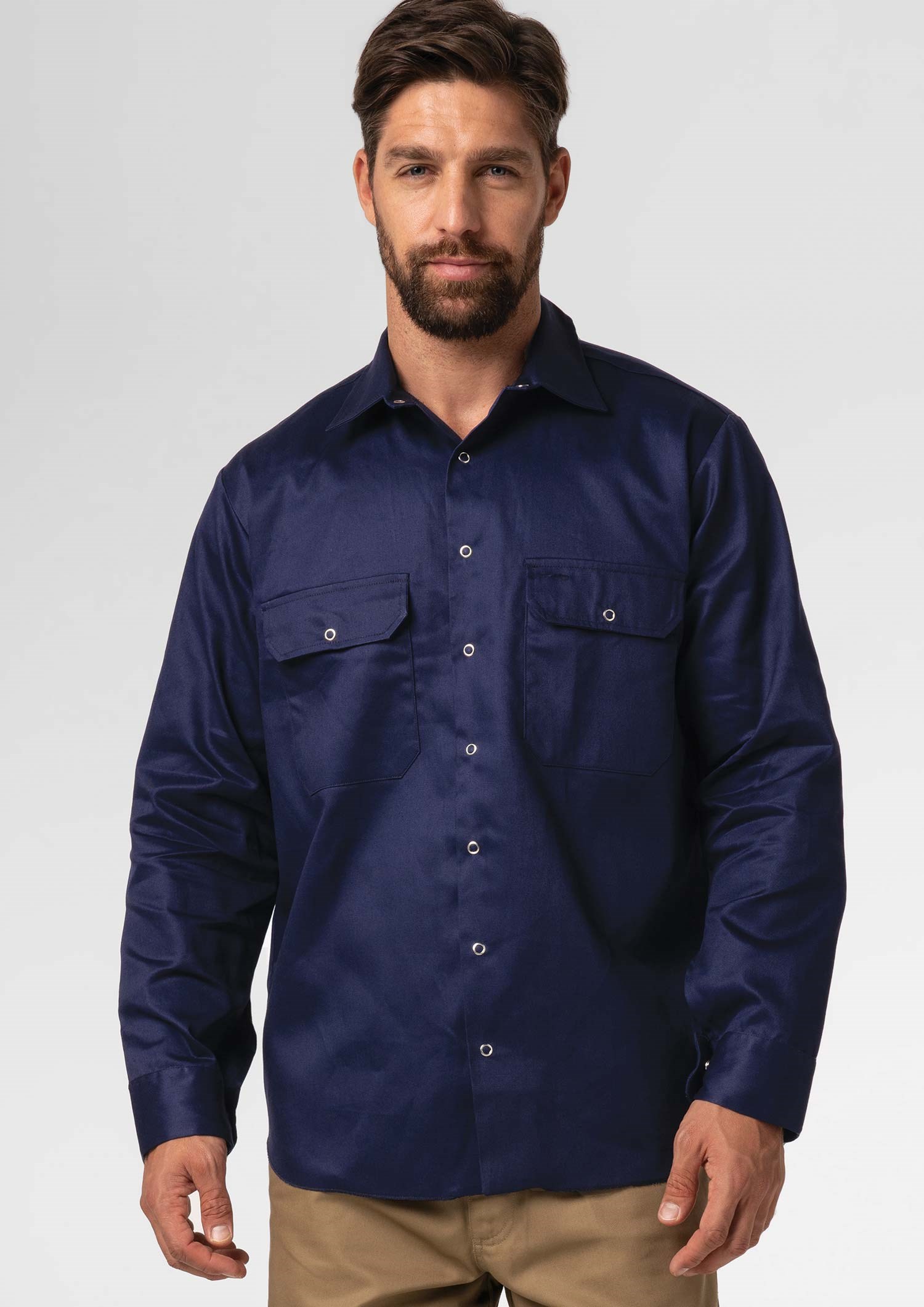 Deane Dome Work Shirt - navy