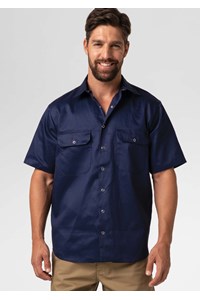 Deane S/S Dome Work Shirt - navy